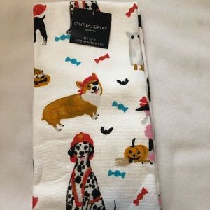 Cynthia Crowley Halloween Dog Themed Kitchen Towel
